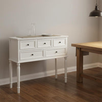 Black Wooden Dresser American Style Five Drawer Dresser Multi 5-Drawer Cabinet Drawer Chest for Bedroom, Living Room