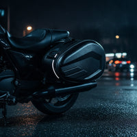 Waterproof Hard Saddle Bags with Mounting Brackets Wear-Resistant Motorcycle Hard Saddle Bags Carbon Fiber Style Motorcycle Bag with Strap Mounting Long-Lasting for Commuters