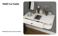 Floating Storage Console Space-Saving Wall-Mounted Desk Minimalist Design