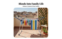 Foldable Design foldable Multitier Garment Rack Indoor & Outdoor Use Clothes Airer upright framework Drying Stand Space-Saving for Apartment Dwellers, homeowners, Balcony, Indoors, Small areas, Bedroom