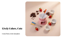 Chocolate Fondue Set Japanese Design Ceramic Melting Pot Ceramic Chocolate Melter Tea Candle Powered Tealight Fondue Warmer
