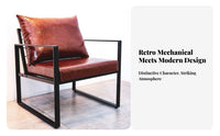 Mechanical Aesthetic Armchair and Table Set Retro Design Mechanical Aesthetic Dining Set Minimalist Look Long-Lasting Metal