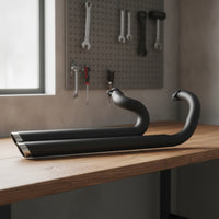Retro-Style Exhaust Pipe Pair Tapered Motorcycle Exhaust Pipes High-Temperature Easy Installation for Bobber Builds