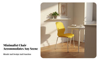 Armless Molded Shell Chair Stackable Design Armless Utility Chair Space-Saving