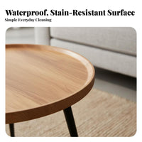 double-level Oval Coffee Table Easy Assembly Living Room Furniture for Homeowners
