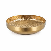 Plate with Hammered Texture Deep Stainless Steel Plate Versatile Stainless Steel Dish for Dinner Party