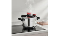 Multi-Layer Safety Protection Stainless Steel Pressure Cooker Energy Saving High-Pressure Cooking Pot Single-Hand Operation 316L Stainless Steel Pot for Families, Home Use