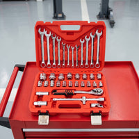 Automotive Repair Tool Kit Alloy Steel for Tools Socket Wrench Set with Case 72-Tooth Ratchet Wrench Set for Vehicle Owners, Garage