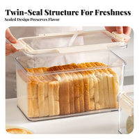 Food Grade Material Bread Storage Box Space-Saving Design Refrigerator Bread Container Safe for Pantry, Kitchen Counter