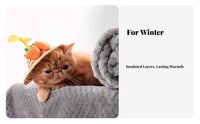 Soft Fleece Dog Blanket Thickened Pineapple Fleece Cat Mat Machine Washable Warm Puppy Quilt for Dogs, Cats, Couch, Crate, Floor