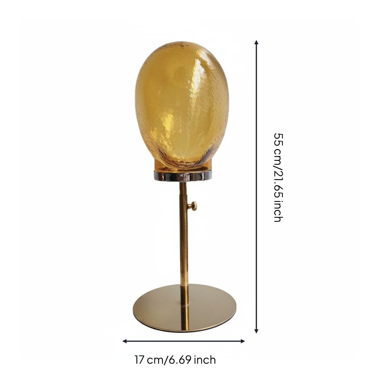 Hat Display Head Detachable Design Hairpiece Stand Gold Finish