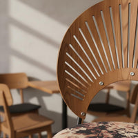 Rotating Shell Chair Sturdy Wood Home Furniture Easy to Clean for Cafe