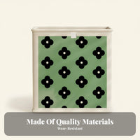 Foldable Cube Box Stackable Collapsible textile container With Handle for Living Room