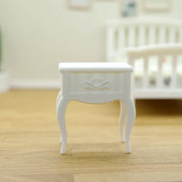 1:12 Scale Bedside Table European Design Mini Bedside Table Realistic Texture