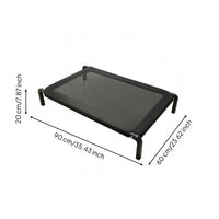Raised Mesh Dog Cot Curved Legs Elevated Pet Cot Mesh Pet Bed Sturdy