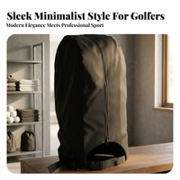 Guard Black Golf Bag Cover Water-Resistant Zippered Golf Bag Cover Easy to Fold Sports Accessory Lightweight for Golfers, Outdoors