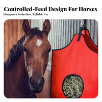 Slow Feeder Hay Bag for Horse Heavy Duty 600D Oxford Hanging Feed Bag for Sheep, Goats, Feed Hole Hay Feeder