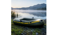 Lightweight One-Person Inflatable Boat Portable Inflatable Boat with Grab Handles Comfortable Raft Supportive for Fishing