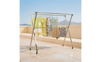 Stainless Steel Clothes Drying Rack Floor-Standing Clothes Drying Rack with Wheels Mobile Movable for Families
