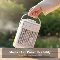 Mini Misting Fan Adjustable Speeds USB Desktop Cooling Fan Four Adjustable Settings Personal Humidifying Chiller for Office, Bedroom