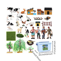 45 Pieces Farm Creature Model Set Washable Realistic Mini Farm Creature Figures