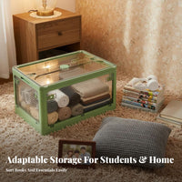 Collapsible container with Front Doors clear Panels for Dorm Room, Homeowners