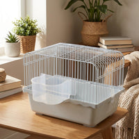 Hanging Bird Feeder and Parrot Feeder, Single Cup Parrot Cage Feeder, Attachable Bird Cage Accessory for Budgie Cockatiel Pet Bird Supplies