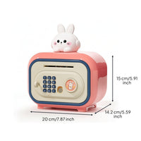 Automatic Toy Safe with Biometric Scanner Scanner Interactive Kids Safe with Key Secure Piggy Bank with Biometric Scanner Sensor Compact for Toddlers
