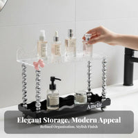Rotating Makeup rotating organizer Elegant Design Cosmetic Holder Easy Assembly for Office