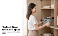 Foldable Clothes Drawer Large Capacity Stackable Textile Drawer Long-Lasting