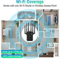 AC1200M双频中继器 无线信号放大器 5G大功率扩展器wifi Repeater 欧规