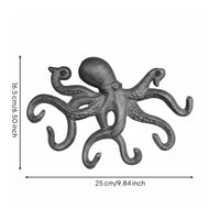 Squid Wall Hook Decorative Squid Coat Hook Nautical for Entryway