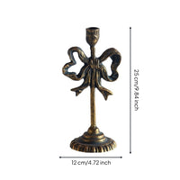 Bow-Shaped Candle Holder Antique Distressed Finish Wrought Iron Candle Holder Decorative Table Decor