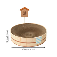 Cat Scratching Bed with Spring Sign Corrugated Cat Scratching Lounge Bed Tub-Shaped Scratcher Bowl for kittens , Kittens, Living Room
