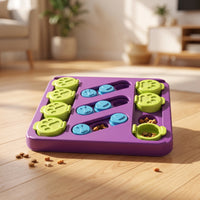 Puzzle Toy with Sliding Covers Boredom Reducer Pet Puzzle Toy IQ Training Interactive Treat Dispenser for Cats, Indoor Play