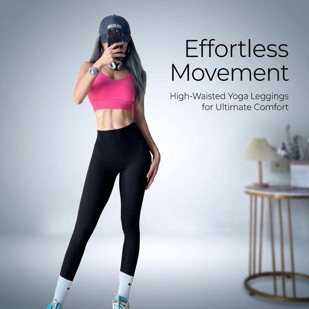 Gym Leggings for Women High Waist with Seamless Construction, Sports for Breathable Nylon Spandex Blend