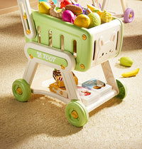 Kids Shopping Cart Toy with Fruits for Toddlers