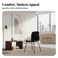 Molded Shell Chair Minimalist Design Dining Seating Armless for Adults, Students