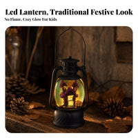 Handheld LED Lantern with Hanging Loop | Clear Round Globe Powered Lantern, for Halloween Party