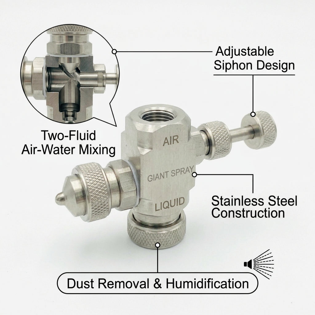 Adjustable Stainless Steel Spray Nozzle, Misting Nozzle Low Pressure, Spray Tip Nozzles, Nozzle 4BSPT Misting, Industrial Stainless Steel Mist Nozzle
