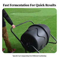 Tumbling Compost Bin Large Capacity Outdoor Compost Tumbler Tumbling Composter Easy to Use Rotating Soil Enhancer Generator