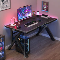 Home Office Computer Desk Spacious Desktop Large Work Surface Ergonomic Table Sturdy Steel Frame Suitable for Students Users Bedroom Workspace