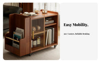 2-Tier Rolling Trolley Easy to Move Side Table with casters for Students, Parents