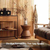 Hourglass End Table Natural Look Hourglass Pedestal Nordic Design for Hotel