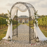 Iron Garden Arch Rust Resistant Outdoor Structure Powder Coated for Park