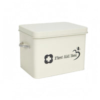 Metal First Aid Box White Supply Organizer Moisture Resistant