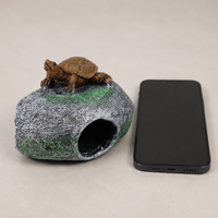Resin Aquarium Ornament Cave, 13x11x10cm Betta Fish AccessoriesLooking Aquarium Shelter for Hiding, Terrarium Decoration