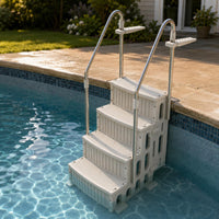 Freestanding Pool Stairs Non-Slip Pool Stair Unit Yard Equipment