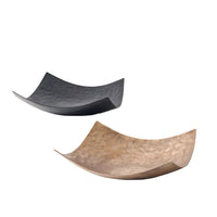 Indian Imported Aluminum Vintage Hammered Paper Shape Storage Fruit Bowl Decorative Piece