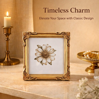 Photo Frame with European Embossed Relief Design for Home Decor, Resin Picture for Wall Decoration or Tabletop Display, Multiple Sizes